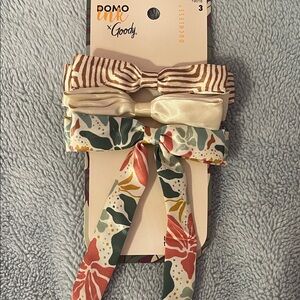 Domo x Goody Hair Bow Set - Cream, Brown, Multicolor